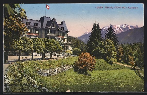 Cartoline postali: AK Brünig, Kurhaus, 1922 – Usato da Berlin venduto da bartko-reher