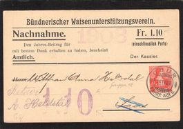 GS Bündnerischer Waisenunterstützungsverein 24.lV.1908