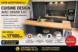 OFFRE EXCEPTIONNELLE Cuisine Moderne îlot équipée Bosch
