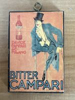 mini Holz Bild / Bitter Campari