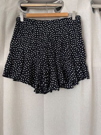 Shorts aus Viskose Dunkelblau weiß gepunktet Versand 2.50