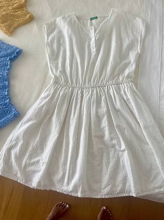 vestito bianco benetton