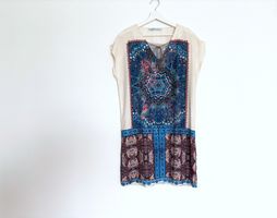 Sommerkleid Seidenkleid Gr. S Boho Kleid Tunika