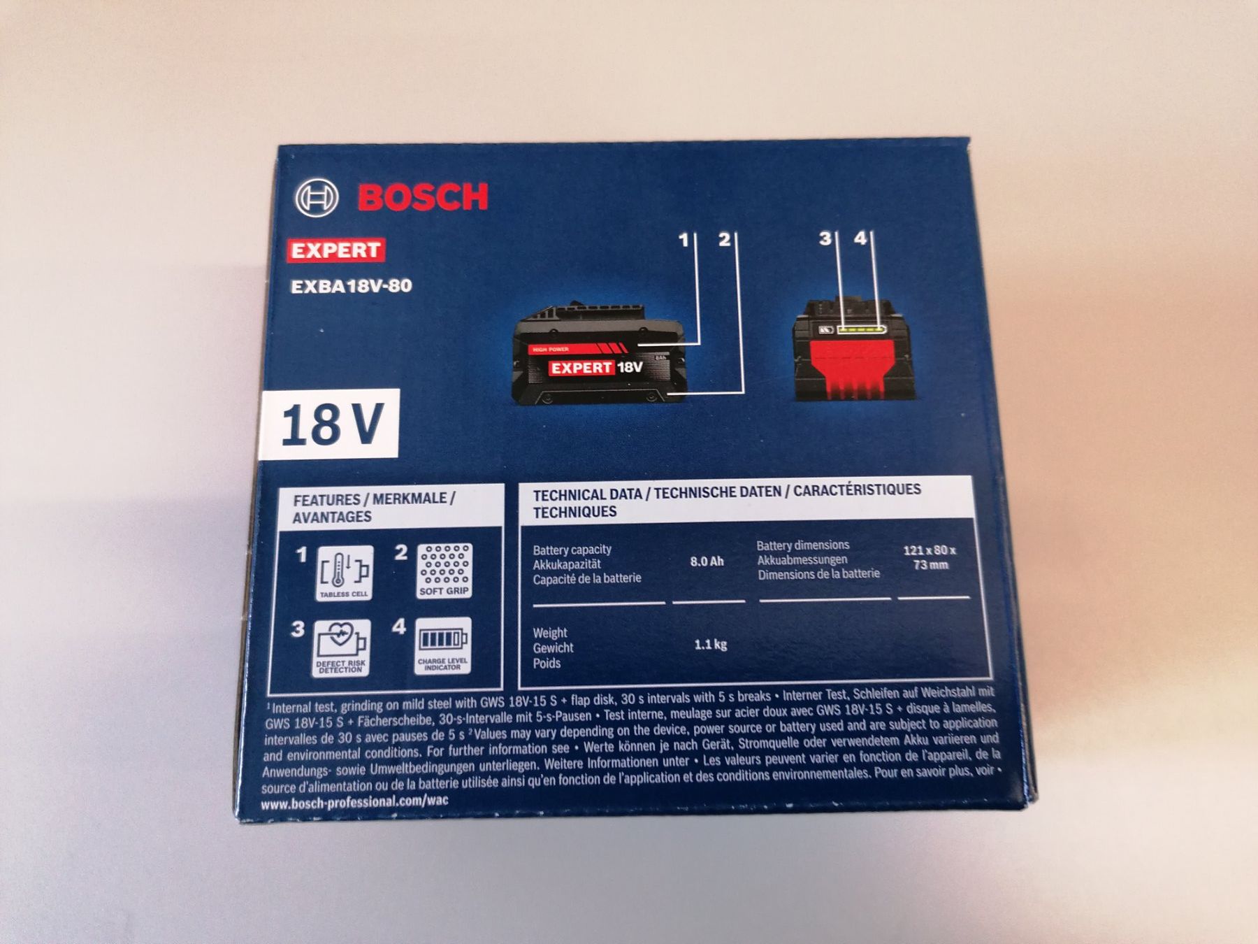Bosch Accus & piles: Bosch Akku EXPERT 18V 8.0Ah Nr.07 – Neuf avec emballage d'origine à Reiden par mja_2bsk 2