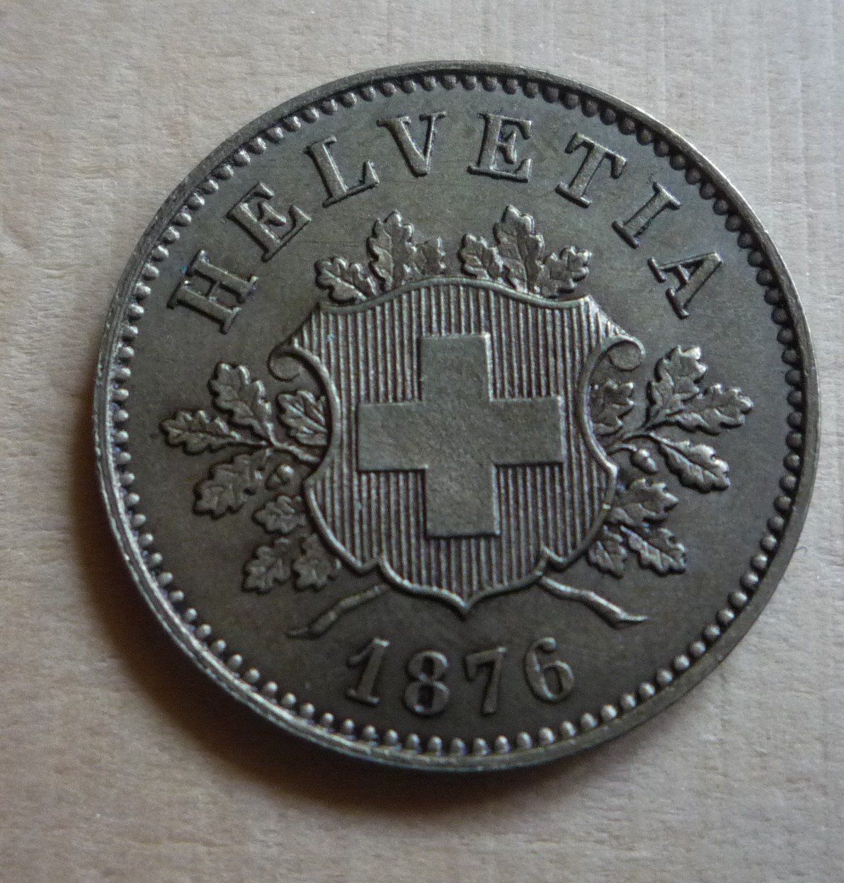 Tutti le monete: 10 Rappen 1876, stgl, Kat. 225.-- – Usato da Rieden SG venduto da Sammelfreund