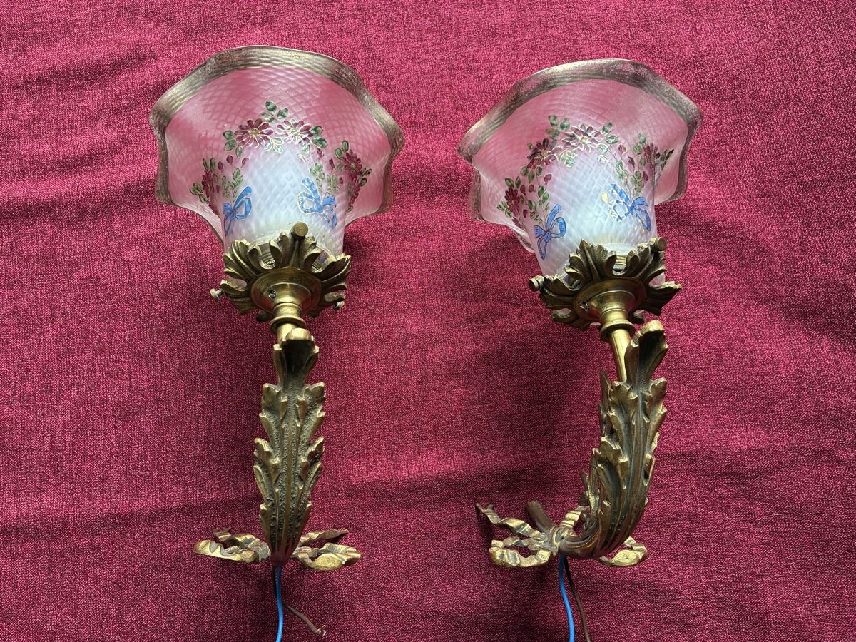 Lampade: Jugendstil 2 Wandlampen um 1920 – Usato da Zürich venduto da Artnuvo 3