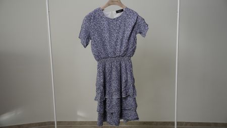 SisterS Point Kleid Sommerkleid Blumen Damen blau weiss S 36