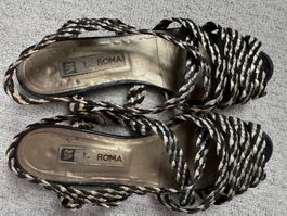 Sandale Vintage  " Via Roma " ( env. 1987 )