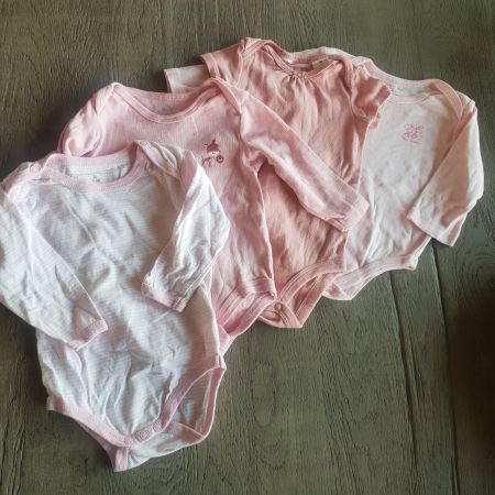 🐸 4 x SUPER SCHÖNE BABY BODIES 62 - 68