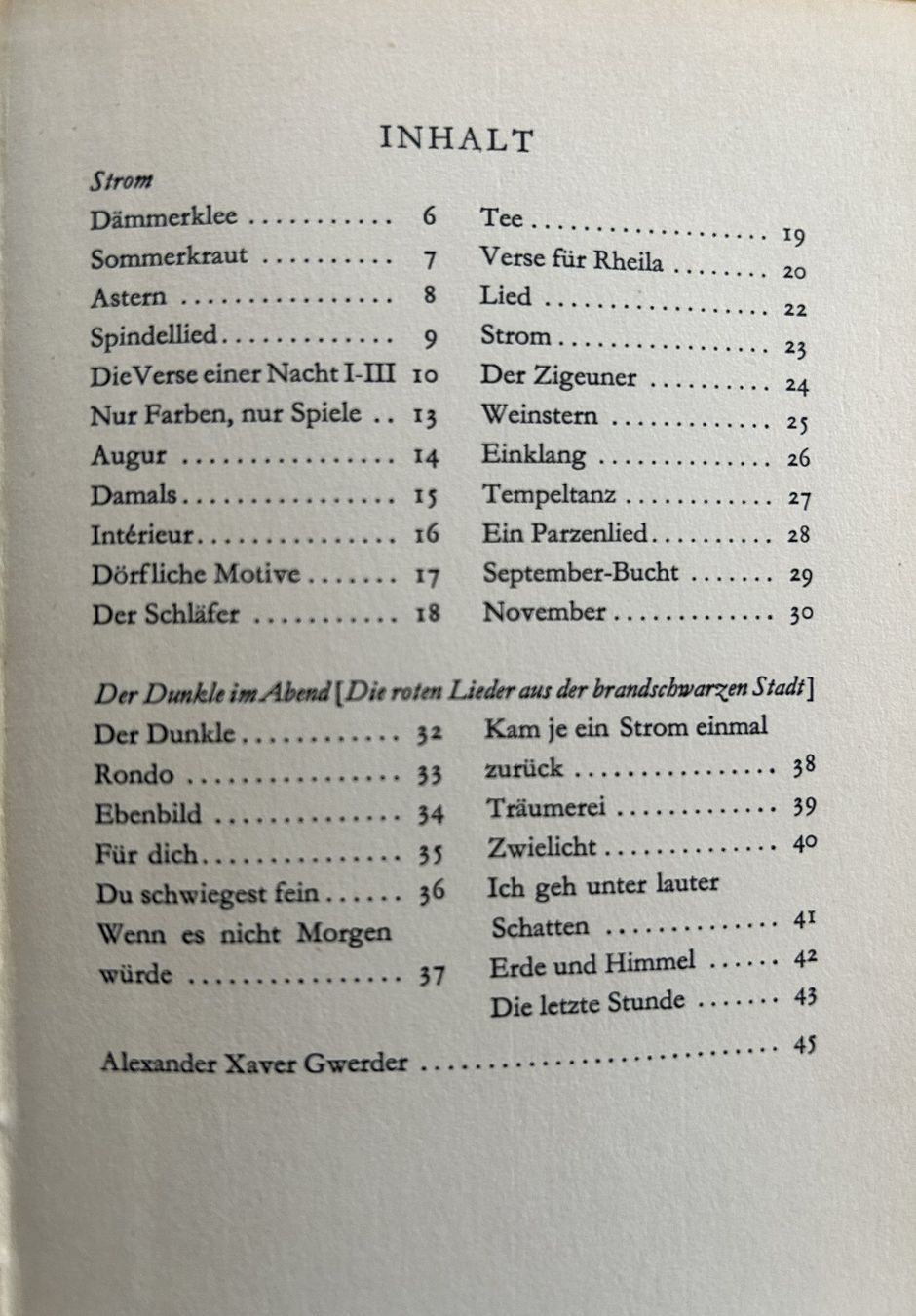 Libri: ALEXANDER XAVER GWERDER – Usato da Zürich venduto da Domus09 4