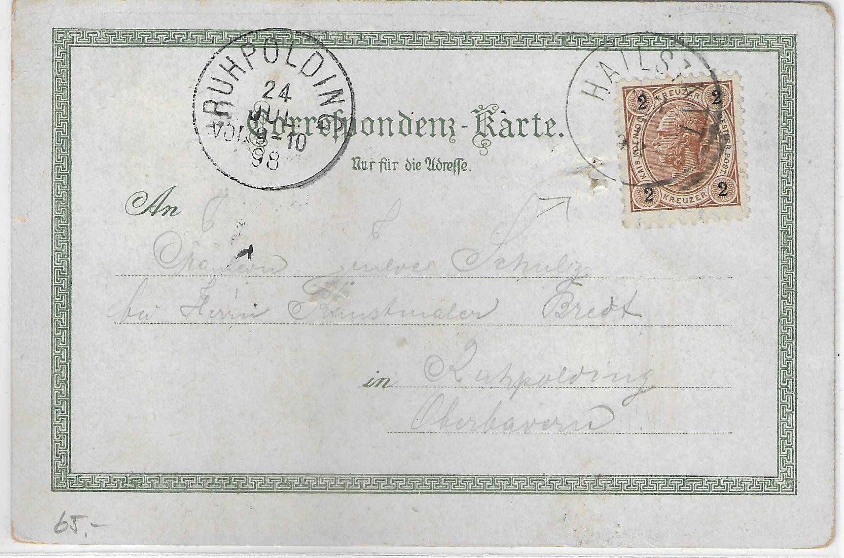 Cartes postales: Gruss aus Hallstatt - Litho – Défectueux à Ettingen par Kartenplanet 1