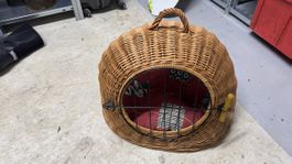 Pet-Tragetasche Korb Rattan vintage