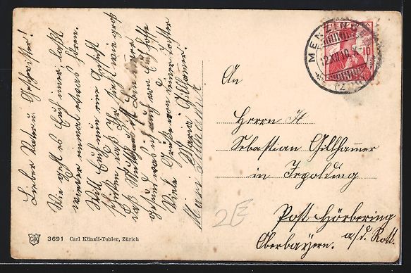 Cartoline postali: Menzingen, Blick auf Institut und Lehrer – Usato da Berlin venduto da bartko-reher 1