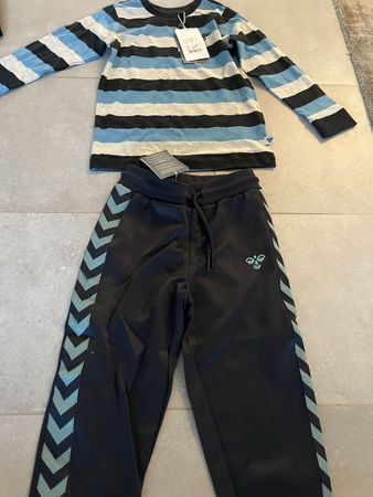 Hummel Set Gr.104 Jungen/Mädchen Streifenpulli & Hose NEU mi