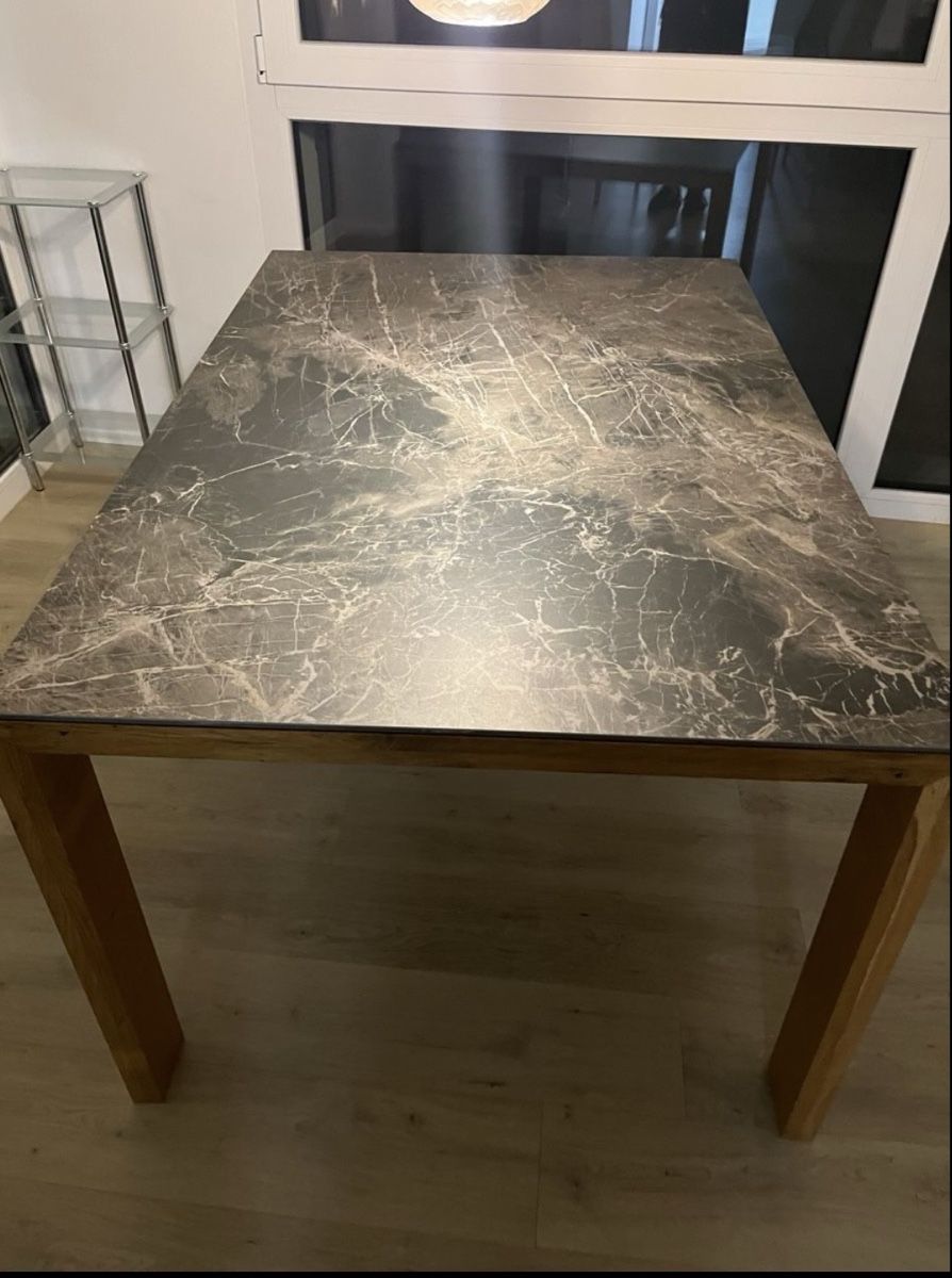 Tavoli: Table céramique avec pieds en chêne – Usato da Bressaucourt venduto da jeyci777 1