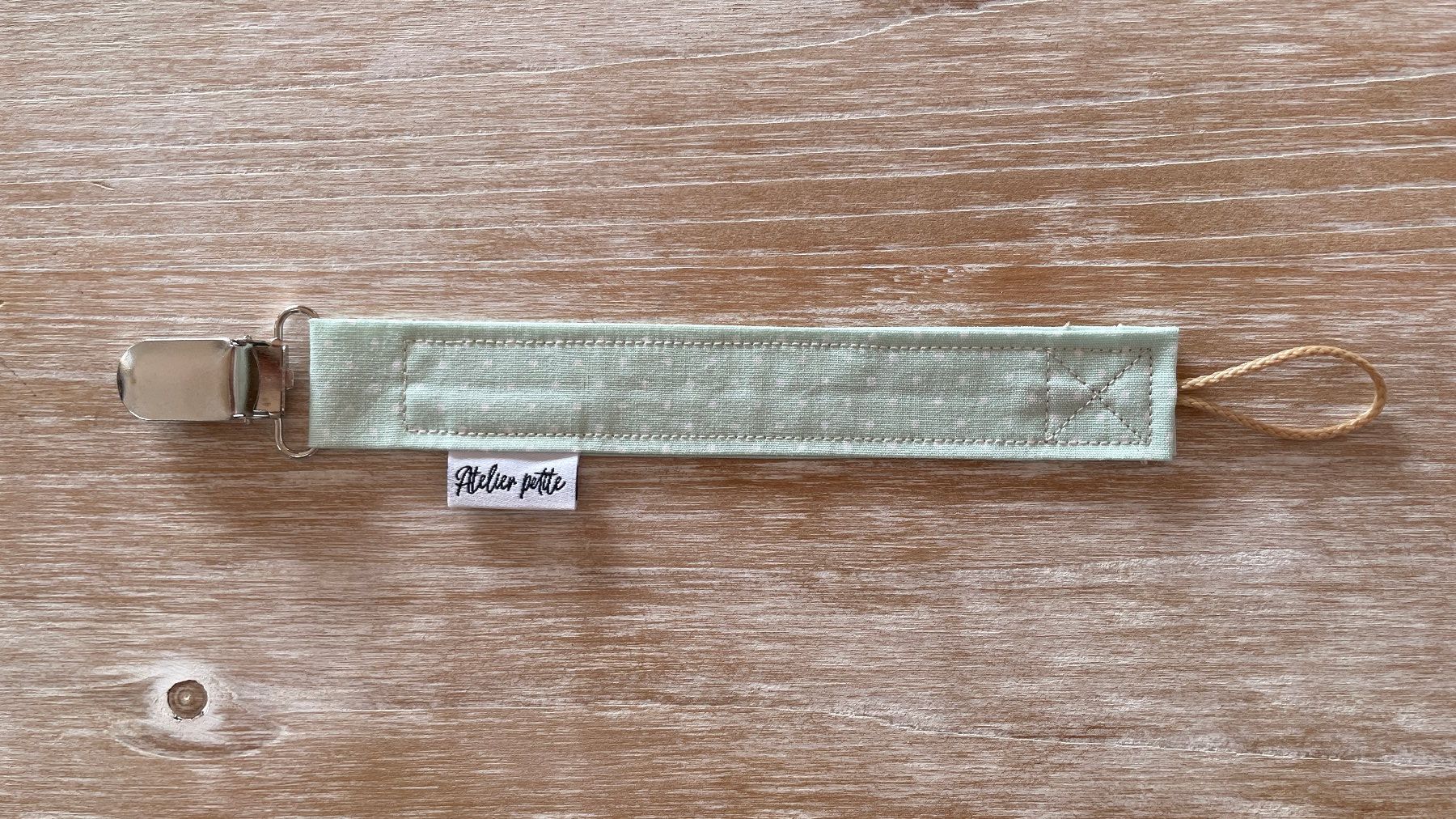Succhiotti & catenelle porta ciuccio: Nuggiband mint mit Punkten – Nuovo (secondo la descrizione) da Burgdorf venduto da Crown. 1