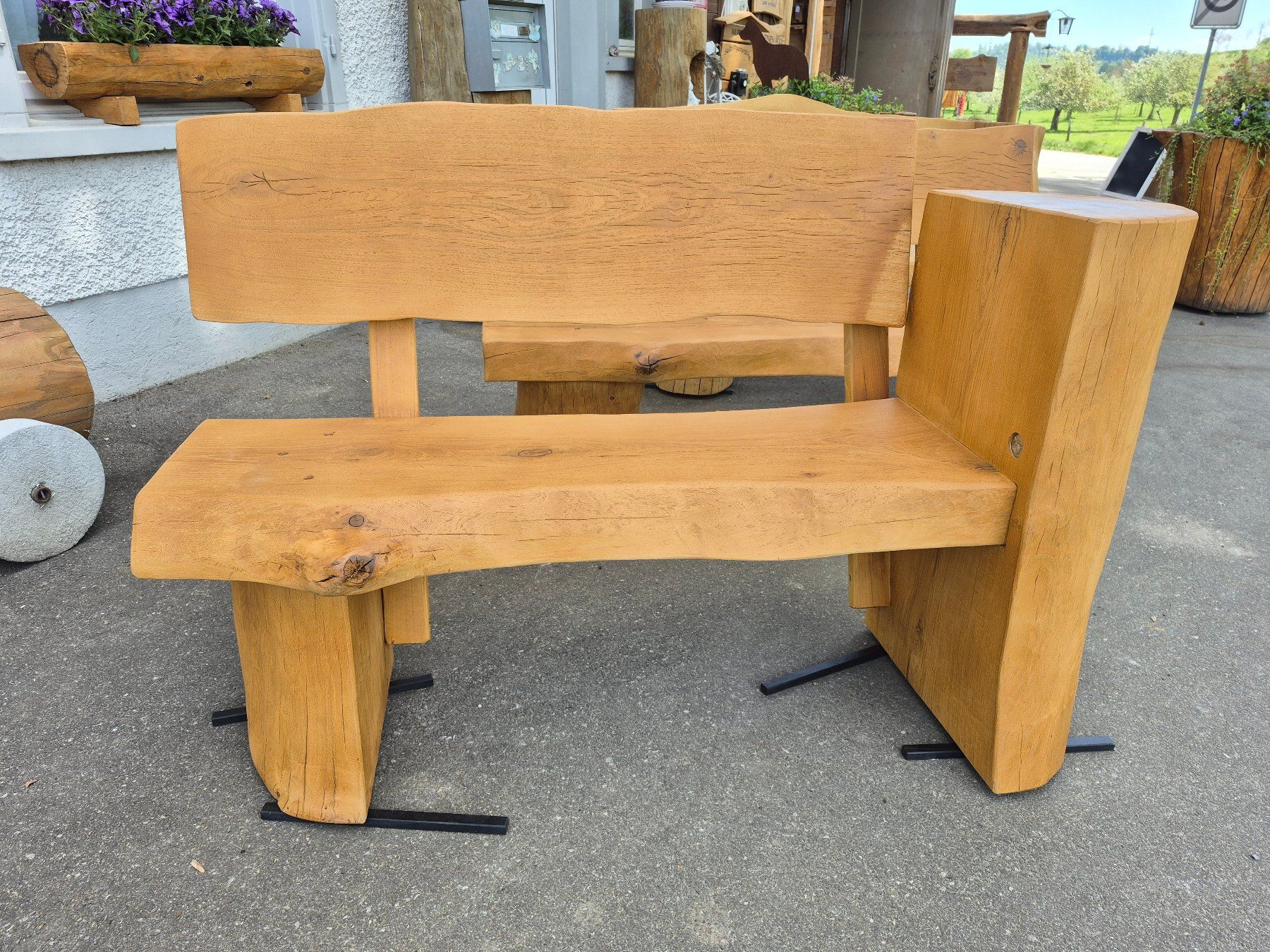 Panchine: Eichenbank mit Ablage – Usato da Bischofszell venduto da portmann_unikate