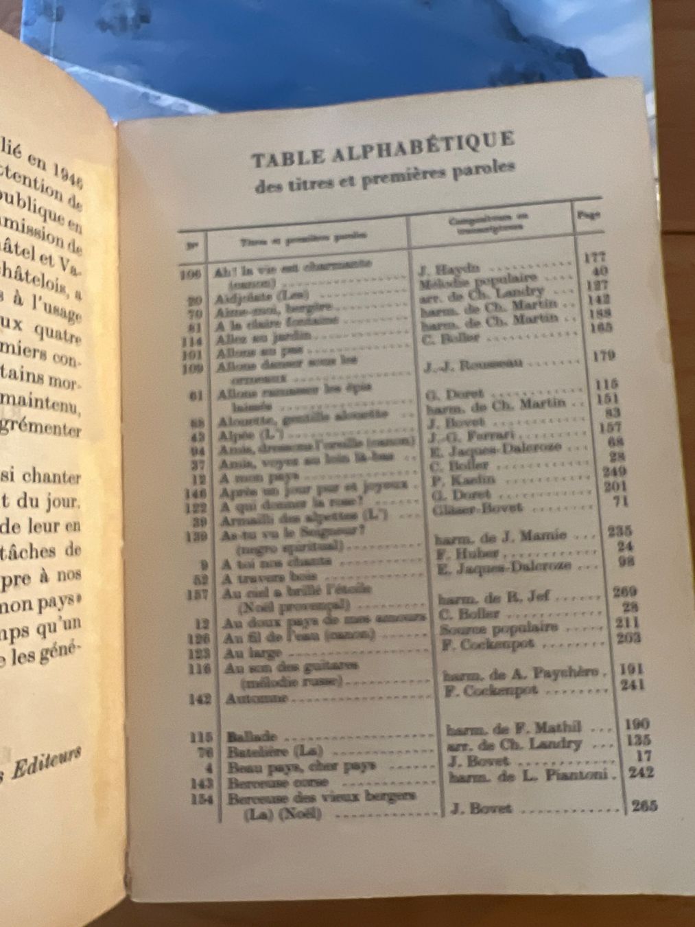 Libri: Chants de mon pays – Usato da Lugnorre venduto da jul_lnh6 3
