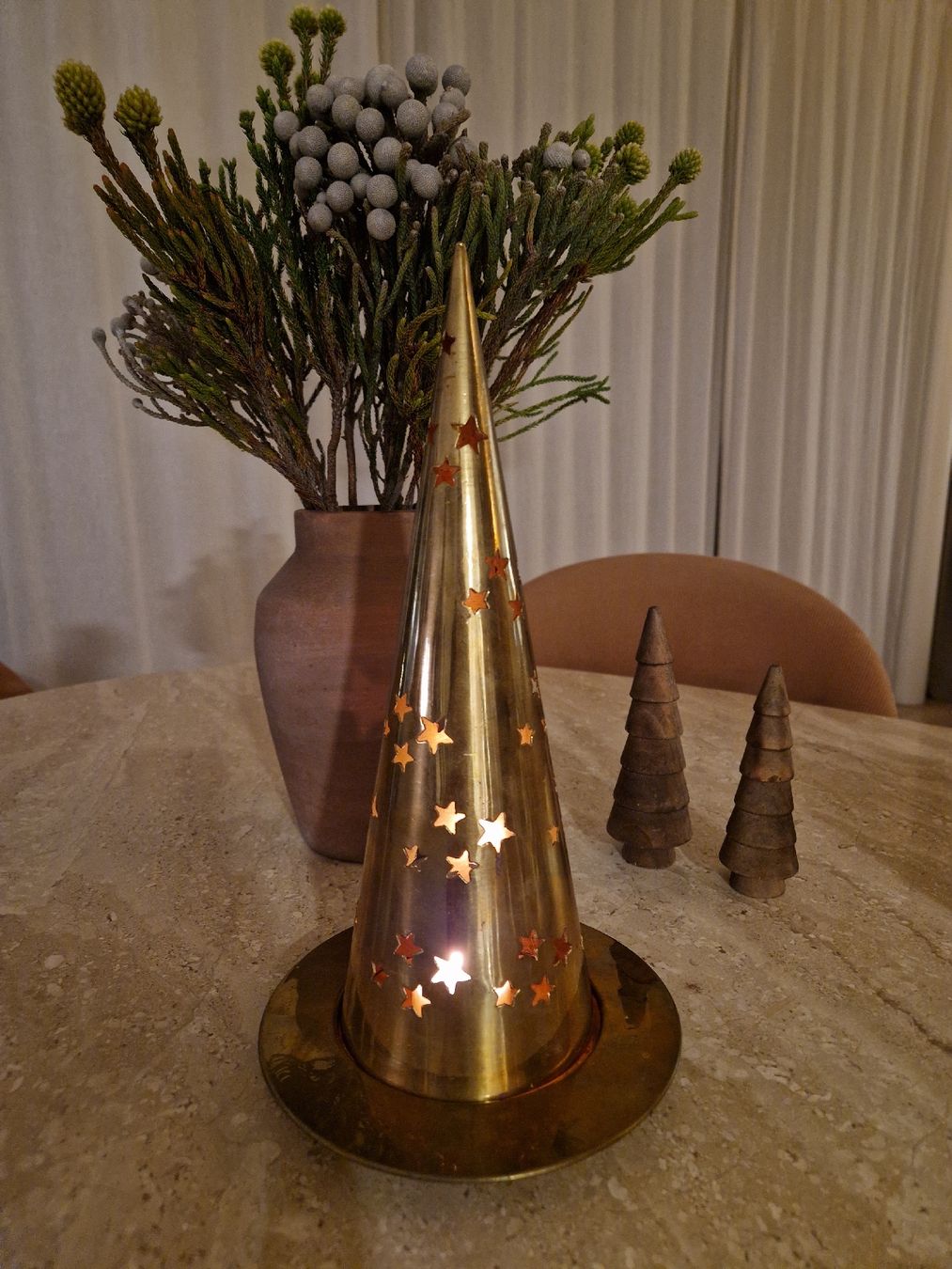 Portacandele: Messing Windlicht Kerzenhalter Sterne – Usato da Obfelden venduto da Vintage-to-go 2