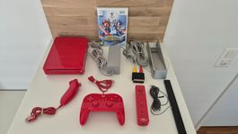 Nintendo Wii Konsole rot inkl. Zubehör und Spiel Mario Sonic