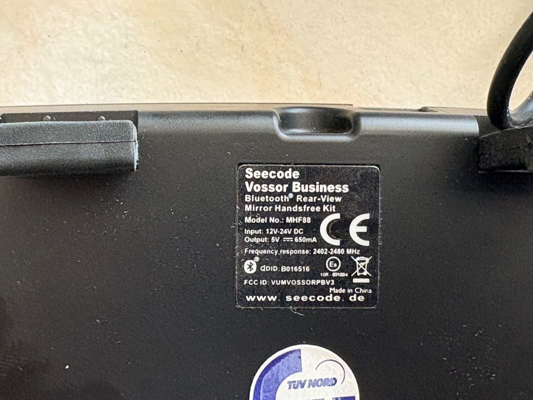 Tutti pezzi di ricambio auto: Freisprechanlage SEECODE VOSSOR Business Bluetooth – Nuovo (secondo la descrizione) da Hauterive NE venduto da eriamch 3