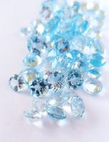 Vrai Lot. von 3.90ct Natur Topas 5 Stk. Edelsteine Blau