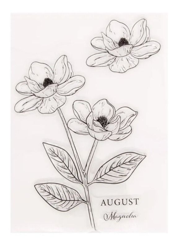 Stempel: Silikonstempel Nr.547, grosse Blumen, August – Neu und originalverpackt aus Gretzenbach von Fliegepilz56