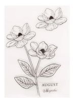 Silikonstempel Nr.547, grosse Blumen, August