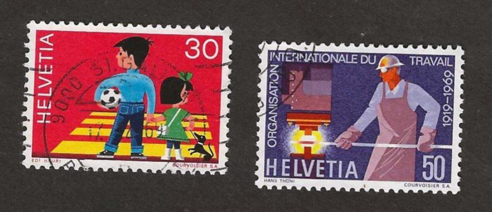 Tous les timbres: 1969 Z 469-470 Gebraucht – D'occasion à Susten par lmf_98wh
