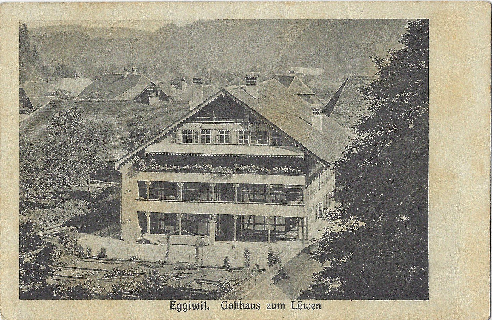 Cartoline postali: Eggiwil.    Gasthaus  zum  Löwen – Usato da Bütschwil venduto da Jackson1A