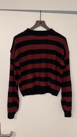 Strickpullover mit Streifen S