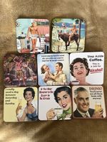 Retro-Untersetzer im 50er-Jahre-Stil, 8er-Set 