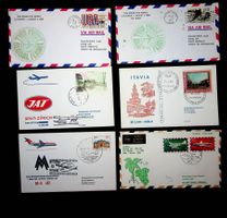 SUISSE POSTE AÉRIENNE 6 VOLS RETOUR 1969 /U906