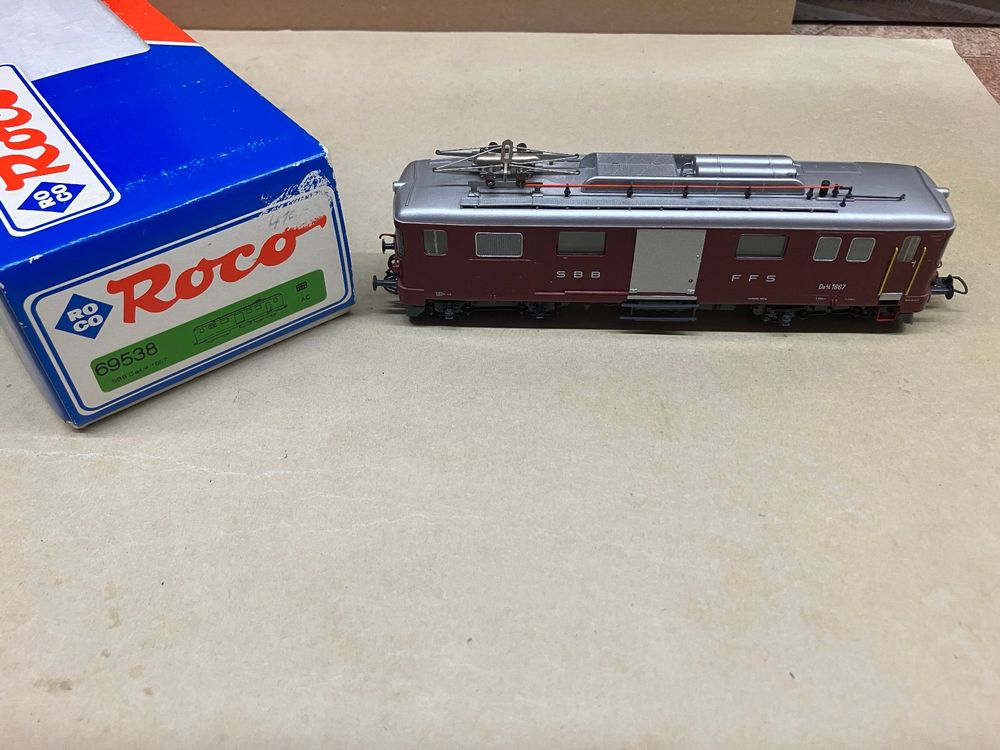 Roco 69538 Gepäcktriebwagen De 4/4 1667 dunkelrot, H0 WS (Gebraucht) in ...