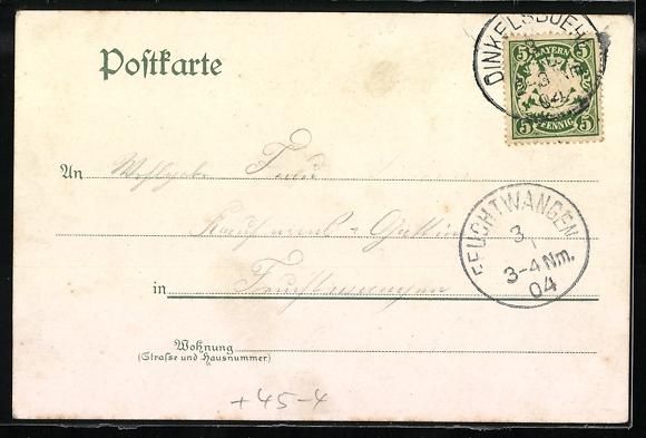 Cartoline postali: Dinkelsbühl, V. Bezirks-Turnfest, Turne – Usato da Berlin venduto da bartko-reher 1