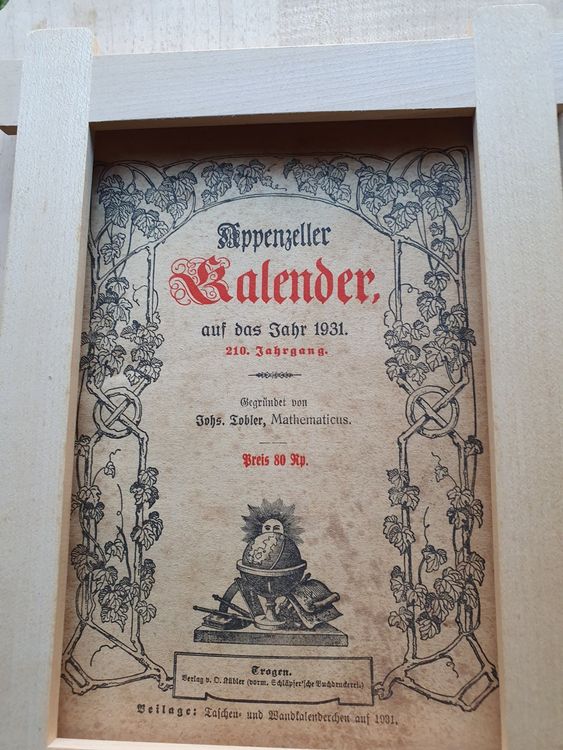 Holzrahmen "Appenzeller Kalender" 1931  Kaufen auf Ricardo