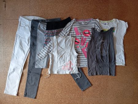 KLEIDER PAKET Herbst weiss_grau Gr. 146/152