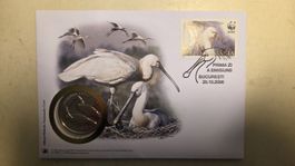 2006  Medallienbrief WWF Eurasischer Löffler