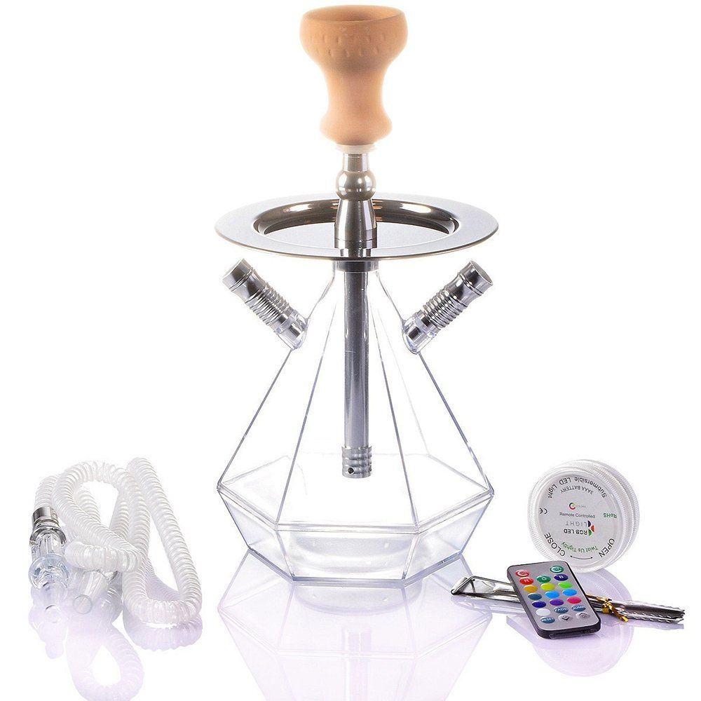 Narghilé: Chicha à double tuyau en acrylique avec éclairage LED – Nuovo e nell'imballaggio originale da Renens VD venduto da Accessoryworldch