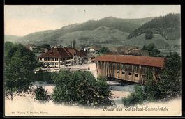 AK Schüpbach, Emmenbrücke, Totalansicht mit umgebenden Wälde