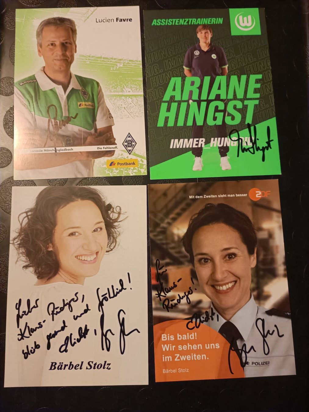 Autografi: Mix - 4 signierte Autogrammkarten - Set – Usato da Menziken venduto da Artographs