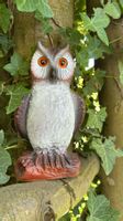 Vintage ZEHO Gartenfigur Eule Uhu, 23 cm