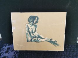 AQUARELLE SIGNÉE VIRGIL ET DATÉE FÉVRIER 1991