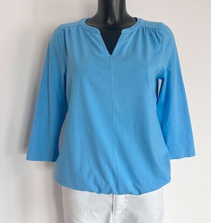 STREET ONE 💜 GR 40 Bluse mit 3/4 Ärmeln, Baumwolle / Modal