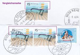 3133) 1107 Sparschäler Markante Abart fehlender blaudruck LP