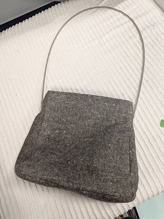 Criz Swiss Hand Made Filztasche mit Stahlseil-Bügel  Grau