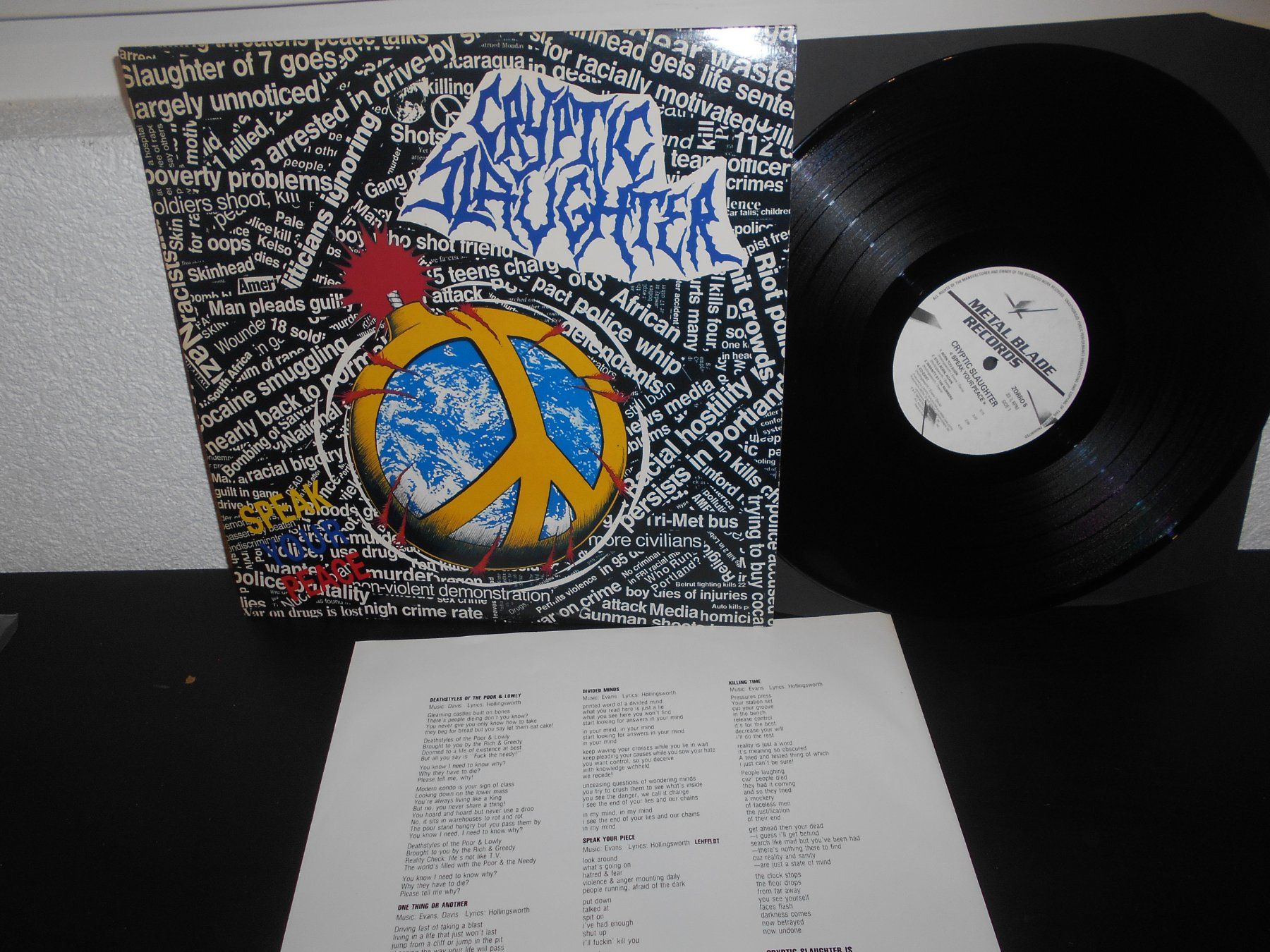 Dischi in vinile: Cryptic Slaughter – Speak Your Peace / 1990 – Usato da Aarberg venduto da witchhunter01