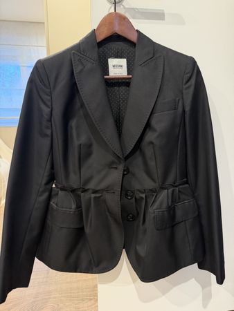 Ladies Moschino Black Wool Long Sleeve Tailored Jacket