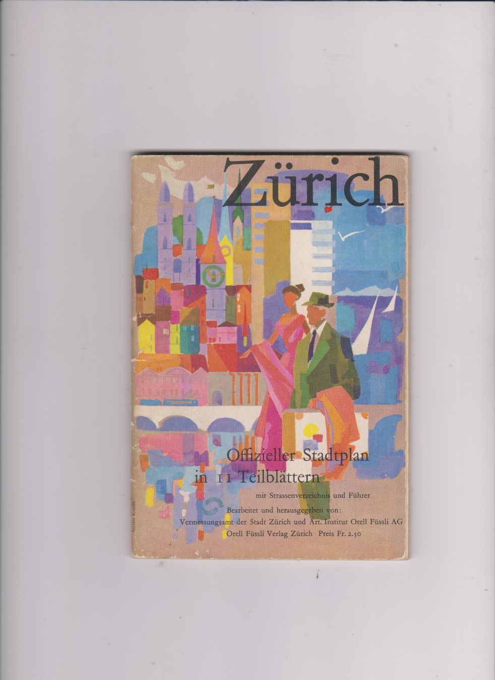 Cartine & Atlanti: Stadtplan Zurich in 11 Teilblättern - 1959 – Usato da Bex venduto da Canouille