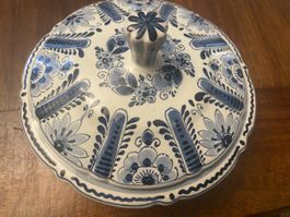 Delft Schale mit Deckel, handbemalt, Holland